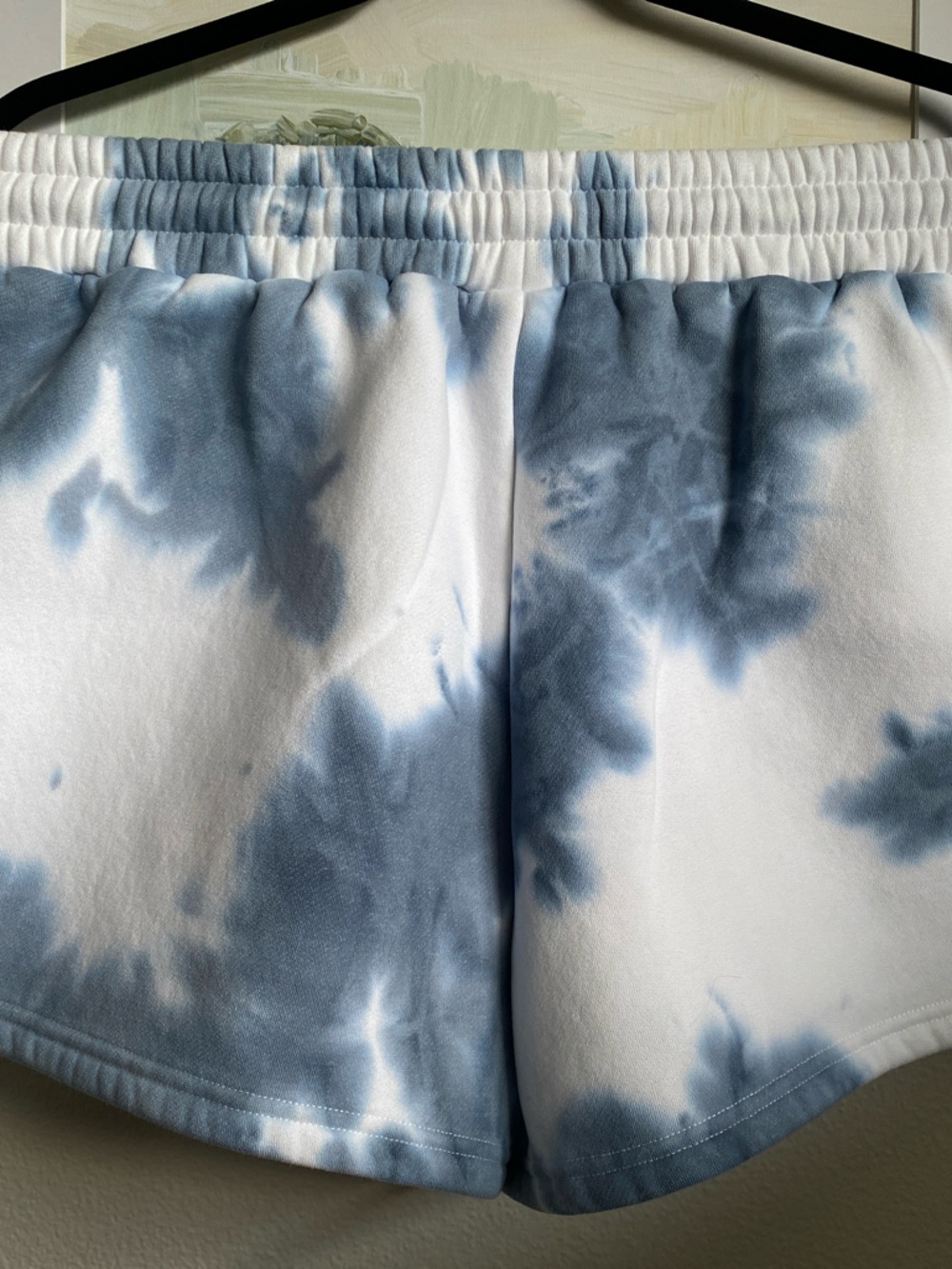 COMFRT Blue Tie-Dye Lounge Shorts, Sz L - Picture 6 of 6